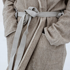 KIVI bathrobe white-linen 