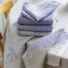 Lapuan Kankurit FRIIDA, DUO and MAIJA towels and EEVA disclothes lavender