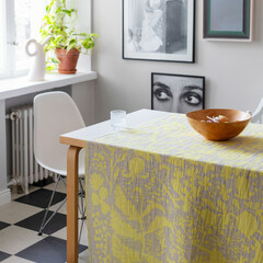 Lapuan Kankurit VILLIYRTIT tablecloth-blanket yellow-linen