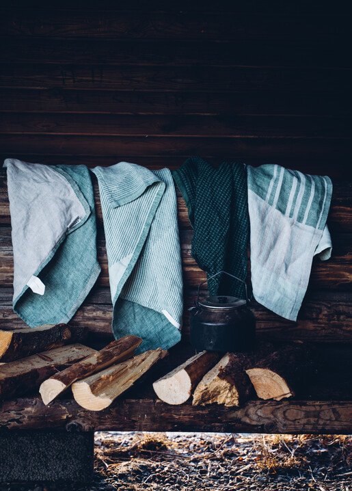 Lapuan Kankurit DUO, RINNE, TOFFEE towels photocredit Saara Atula