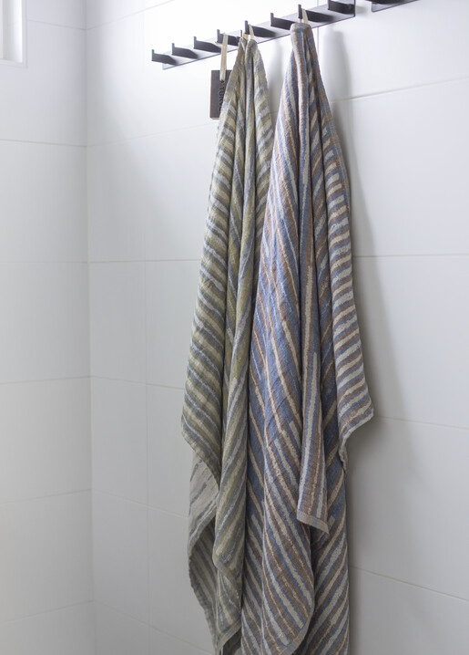 Lapuan Kankurit TAITO towel linen-green-grey and linen-blue-brown